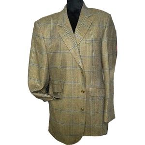 VINTAGE DAKS PURE NEW WOOL 3 BUTTON BLAZER JACKET SZ T42